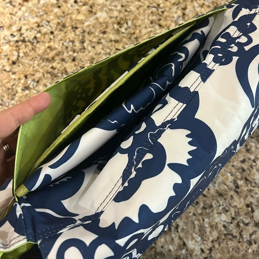 New - Ju-Ju-Be Navy and White Floral Baby Bag